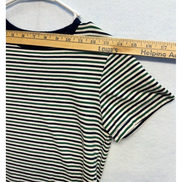 Ginger G Striped Tee Shirt Top Short Sleeve Crew Neck Size Small - Picture 3 of 8